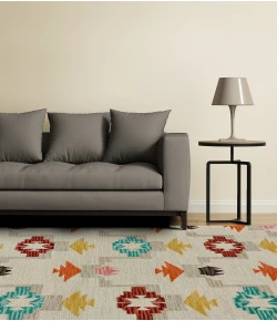 Feizy Fariza I8010 IVORY/CRIMSON Area Rug 8 ft. X 11 ft. Rectangle