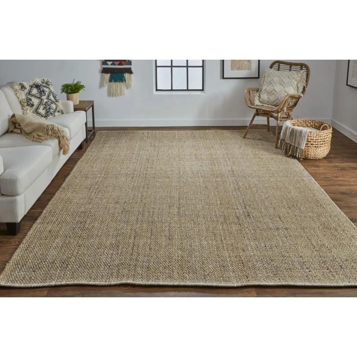 Feizy Naples Space Dyed In/Outdoor Flatweave, Tobacco Brown, 8ft x 10ft Area Rug