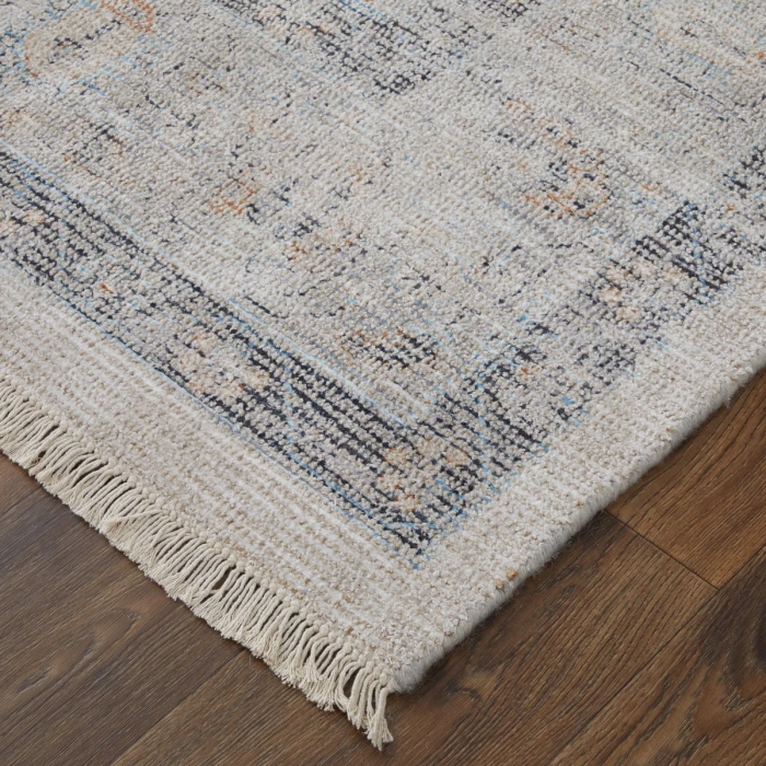 Feizy Caldwell Ivory/Blue/Orange 8798980F 7 ft. 6 in. X 9 ft. 6 in. Rect. Rug