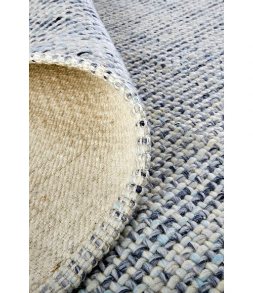 Feizy Naples Space Dyed In/Outdoor Flatweave, Dusty Blue, 5ft x 8ft Area Rug