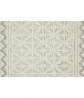 Feizy Anica Moroccan Wool Rug w/Diamond Lines, Ivory/Chambray Blue, 5ft x 8ft Area Rug