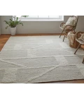 Feizy Ashby Farmhouse Geometric, Tan/Ivory, 2'-6" x 8' Runner