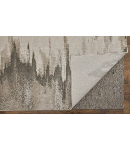 Feizy Micah Casual Abstract, Gray/Taupe/Ivory, 1'-8" x 2'-10" Accent Rug