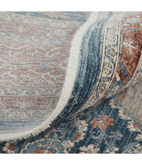 Feizy Marquette Bohemian & Eclectic Medallion, Gray/Red/Blue, 2'-8" x 10' Runner