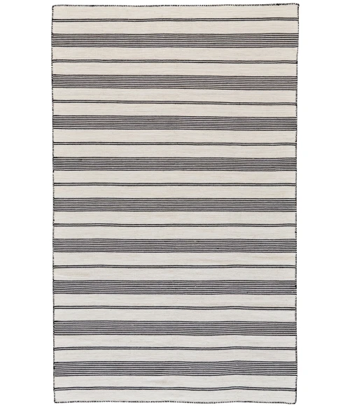 Feizy Duprine Eco-Friendly PET Rug, Outdoor, Black/White, 8ft x 11ft Area Rug