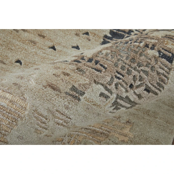 Feizy Zarah Bohemian & Eclectic Abstract, Brown/Tan/Black, 5' x 8' Area Rug