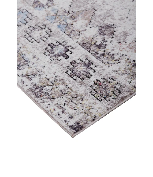 Feizy Armant Bohemian & Eclectic Moroccan, Gray/Taupe/Blue, 9'-5" x 12'-5" Area Rug