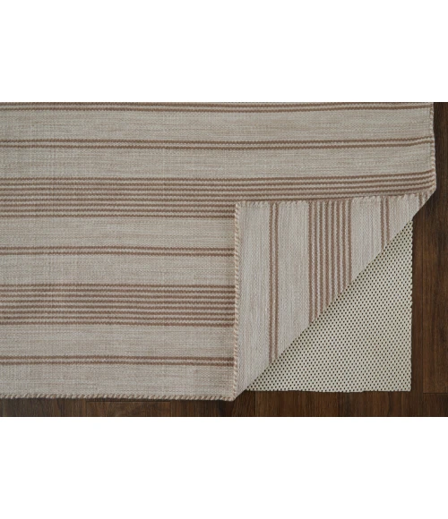 Feizy Duprine Casual Stripes, Black/White/Ivory, 10' x 14' Area Rug