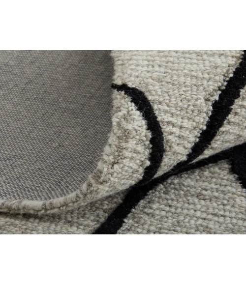 Feizy Enzo Casual Abstract, Ivory/Black/Taupe, 12' x 15' Area Rug