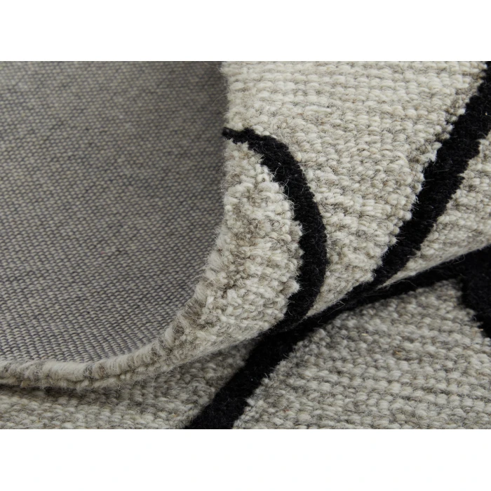 Feizy Enzo Casual Abstract, Ivory/Black/Taupe, 12' x 15' Area Rug