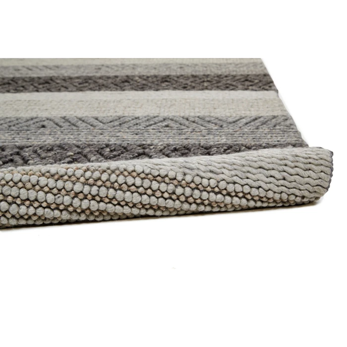 Feizy Berkeley Casual Stripes, Gray/Taupe/Tan, 9'-6" x 13'-6" Area Rug