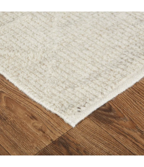 Feizy Alford Minimalist Eyelash Wool Rug, Ivory/Beige, 11ft-6in x 15ft Area Rug