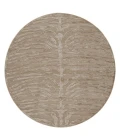 Feizy Saphir Cabin & Lodge Animal Print, Tan/Ivory, 7'-6" x 7'-6" Round Rug