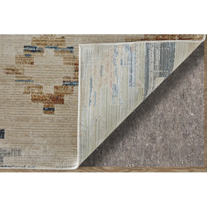 Feizy Melrose Ivory/Blue/Brown MEL39ULF 6ft.7in. x 9ft.6in. Rect. Rug