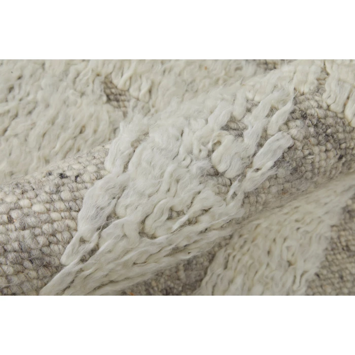 Feizy Ashby Farmhouse Geometric, Gray/Ivory, 3'-6" x 5'-6" Accent Rug