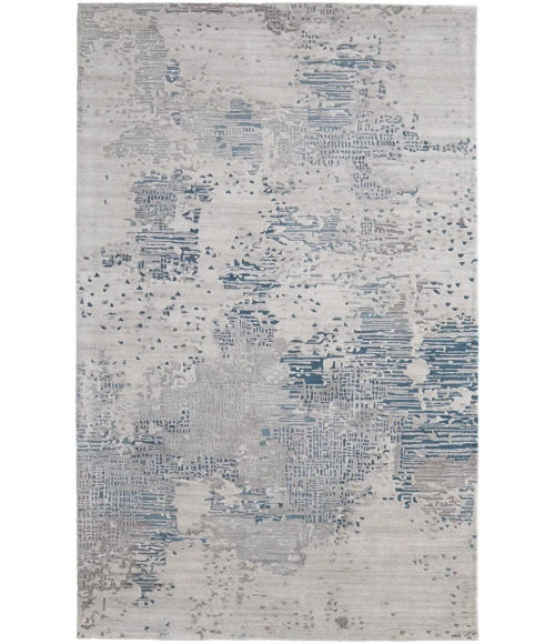 Feizy Zarah Bohemian & Eclectic Abstract, Gray/Taupe/Blue, 8' x 10' Area Rug