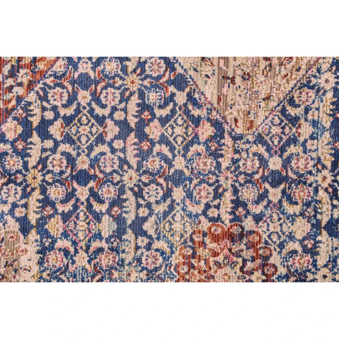 Feizy Torina Classic Oriental, Blue/Red/Gold, 9'-6" x 12'-7" Area Rug