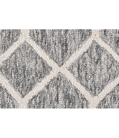 Feizy Belfort Cottage Trellis & Lattice, Gray/Black/Ivory, 12' x 15' Area Rug