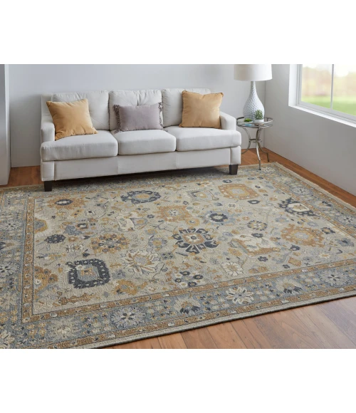 Feizy Corbitt Classic Oriental, Blue/Brown/Gray, 8'-6" x 11'-6" Area Rug