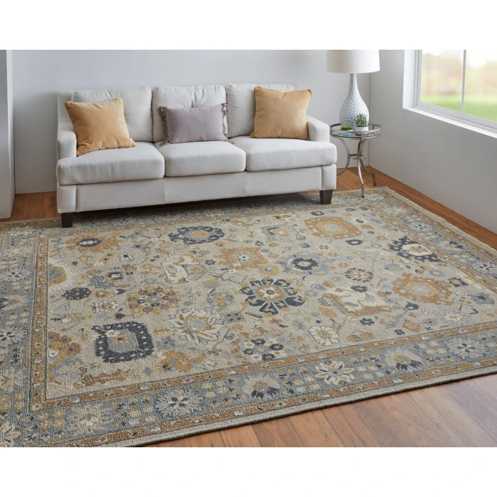Feizy Corbitt Classic Oriental, Blue/Brown/Gray, 2' x 3' Accent Rug