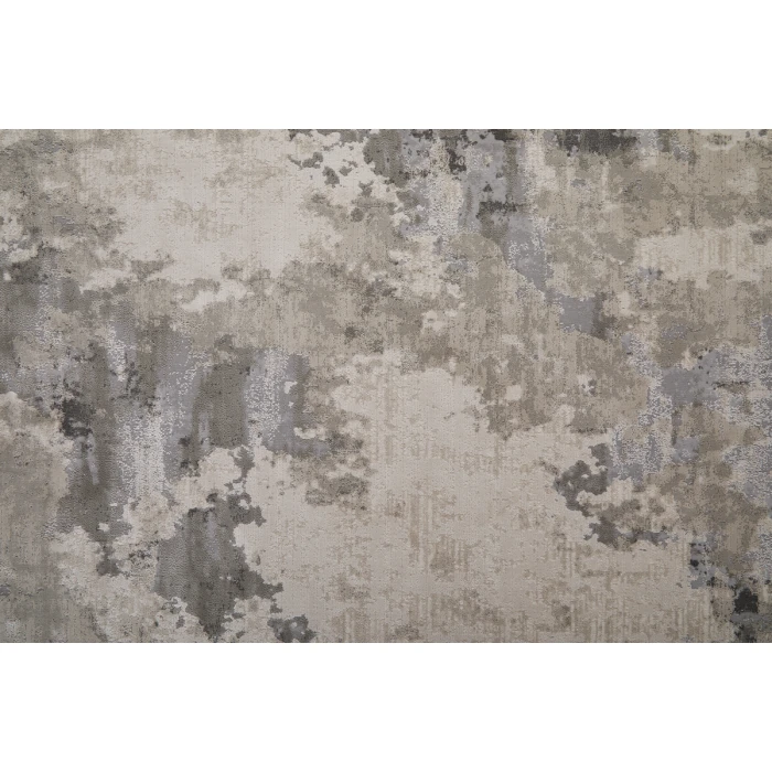 Feizy Prasad Casual Watercolor, Ivory/Gray, 8' x 11' Area Rug
