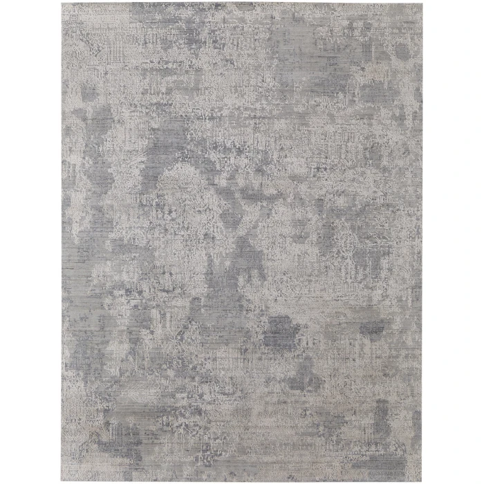 Feizy Eastfield Casual Abstract, Silver/Gray, 8' x 8' Round Rug