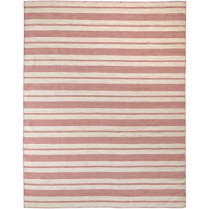 Feizy Duprine Casual Stripes, Red/Ivory, 8' x 11' Area Rug