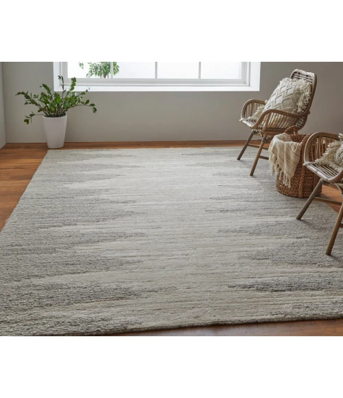 Feizy Navaro Casual Gradient & Ombre, Ivory/Tan, 9' x 9' Round Rug