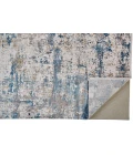Feizy Cadiz Industrial Abstract, Ivory/Tan/Blue, 9'-9" x 13'-2" Area Rug