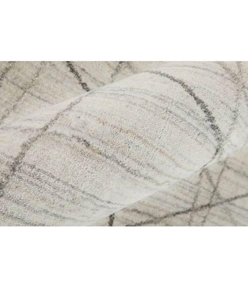Feizy Whitton Casual Abstract, Ivory/Gray, 9' x 12' Area Rug