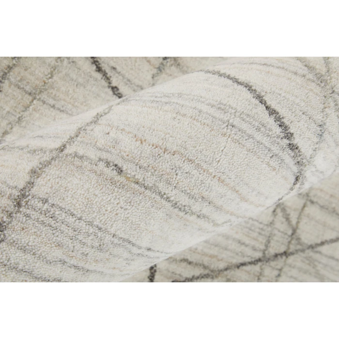 Feizy Whitton Casual Abstract, Ivory/Gray, 10' x 14' Area Rug
