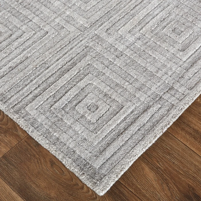 Feizy Redford Minimal Viscose Rug, Beige/Gray, 9' x 12' Area Rug