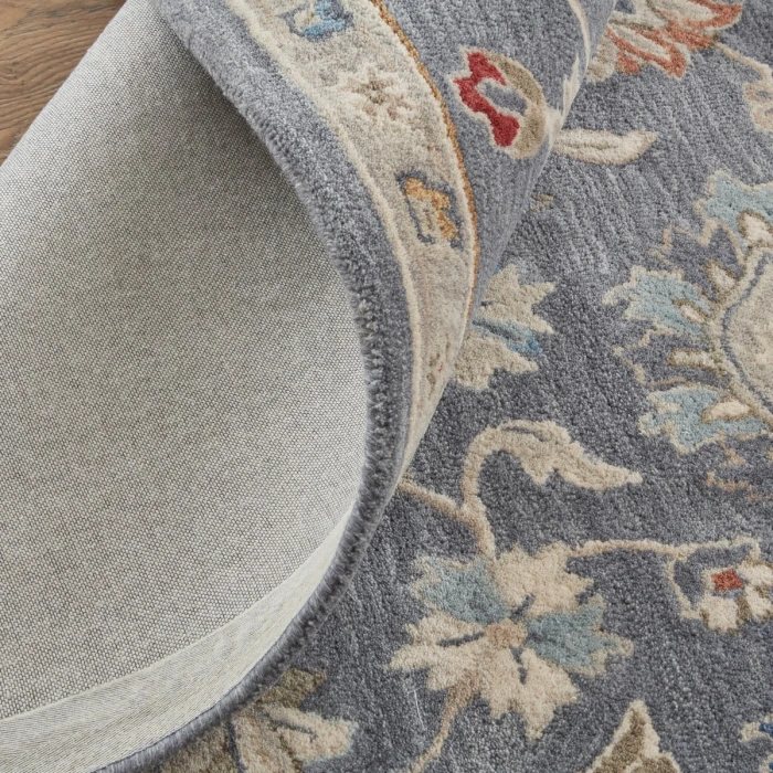 Feizy Rylan Tufted Persian Floral Rug, Blue/Red/Ivory,  2ft x 3ft Area Rug