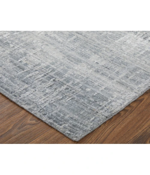 Feizy Eastfield Casual Abstract, Blue/Silver, 2' x 3' Area Rug