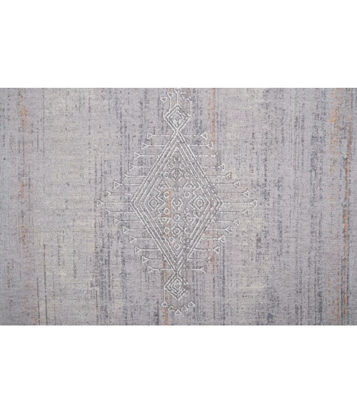 Feizy Francisco Minimal Tribal Rug, Gray/Ivory, 12' x 15' Area Rug