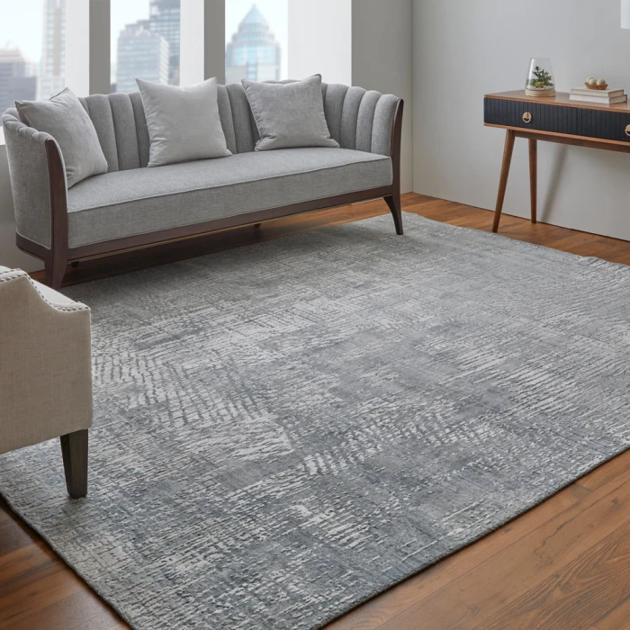 Feizy Eastfield Casual Abstract, Gray, 8' x 10' Area Rug