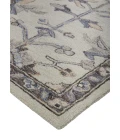 Feizy Fallon Rustic Farmhouse Rug, Light Gray/Cornflower Blue, 5ft x 8ft