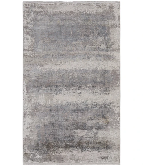 Feizy Cadiz Industrial Abstract, Taupe/Gray/Silver, 13' x 20' Area Rug