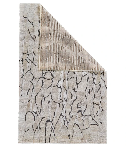 Feizy Cosmo Cabin & Lodge Abstract, Gray/Black/Silver, 2' x 3' Accent Rug