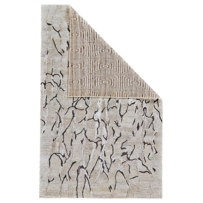 Feizy Cosmo Cabin & Lodge Abstract, Gray/Black/Silver, 2' x 3' Accent Rug