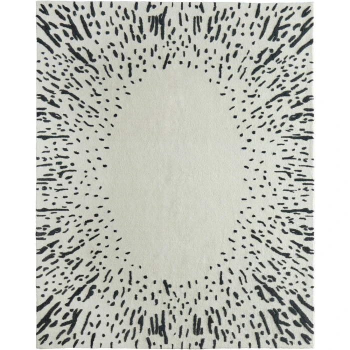 Feizy Winston Ivory/Black WNS8B06F 5ft. x 8ft. Rect. Rug
