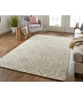 Feizy Belfort Cottage Trellis & Lattice, Gray/Ivory, 10' x 14' Area Rug
