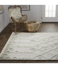 Feizy Anica Scandinavian Trellis & Lattice, Ivory/Tan/Silver, 12' x 15' Area Rug