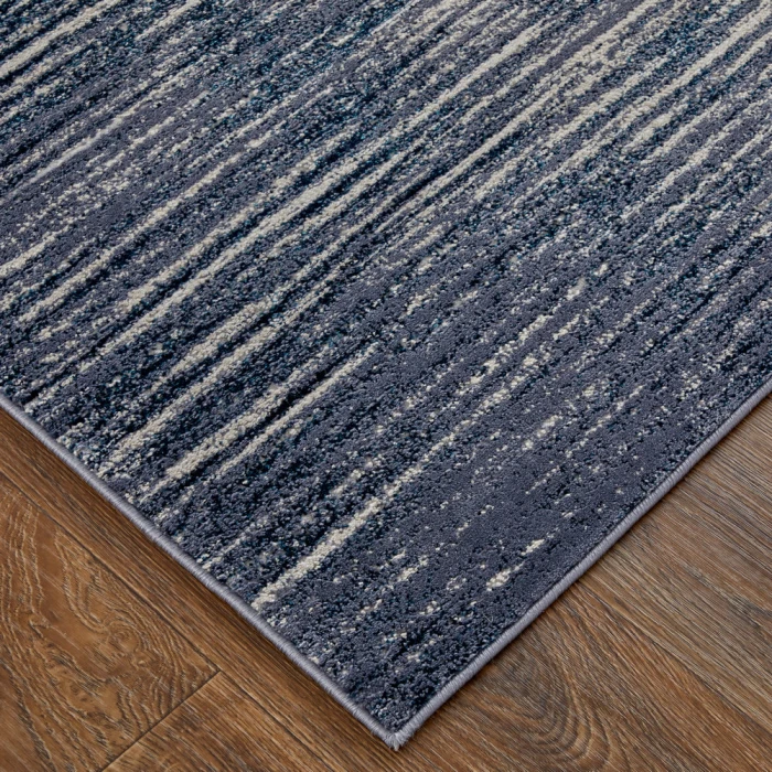 Feizy Indio Industrial Gradient & Ombre, Blue/Gray/Ivory, 2'-10" x 7'-10" Runner