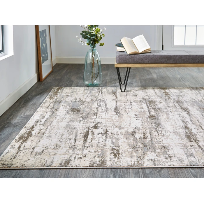 Feizy Parker SILVER/BEIGE PRK3719F 9 ft. X 12 ft. Rectangle Rug