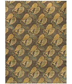 Feizy Leafscape CHARCOAL 2857275F 5 ft. 6 in. X 8 ft. 6 in. Rectangle Rug