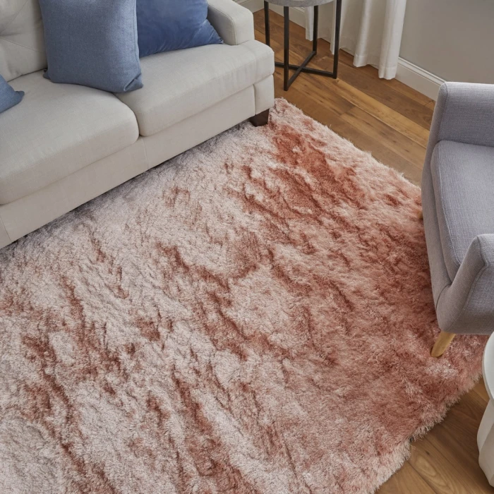 Feizy Indochine Luxury & Glam Solid, Pink, 8' x 8' Round Rug