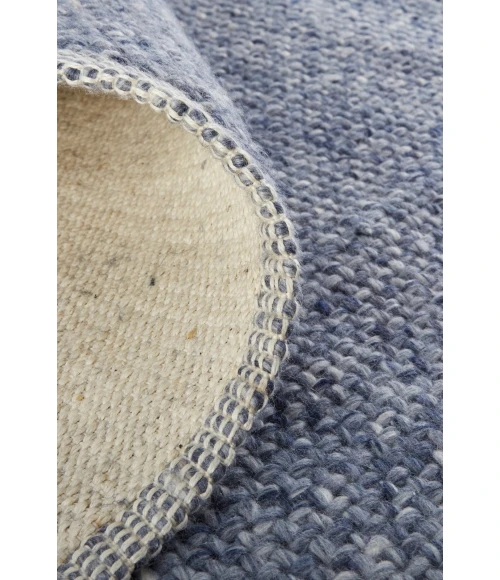 Feizy Naples Space Dyed In/Outdoor Flatweave, Navy/Denim Blue, 2ft x 3ft Area Rug