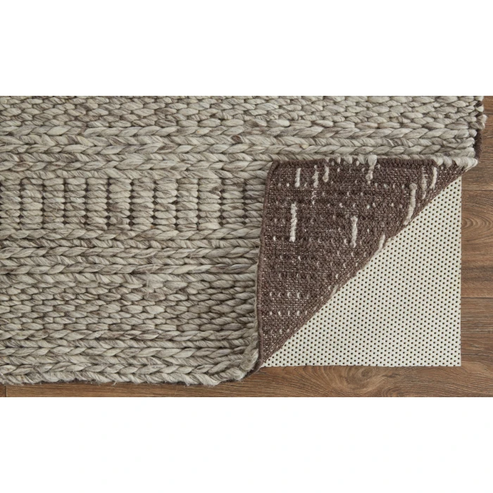 Feizy Berkeley Scandinavian Geometric, Ivory/Gray/Tan, 9'-6" x 13'-6" Area Rug