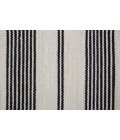 Feizy Duprine Casual Stripes, Black/White/Ivory, 10' x 14' Area Rug